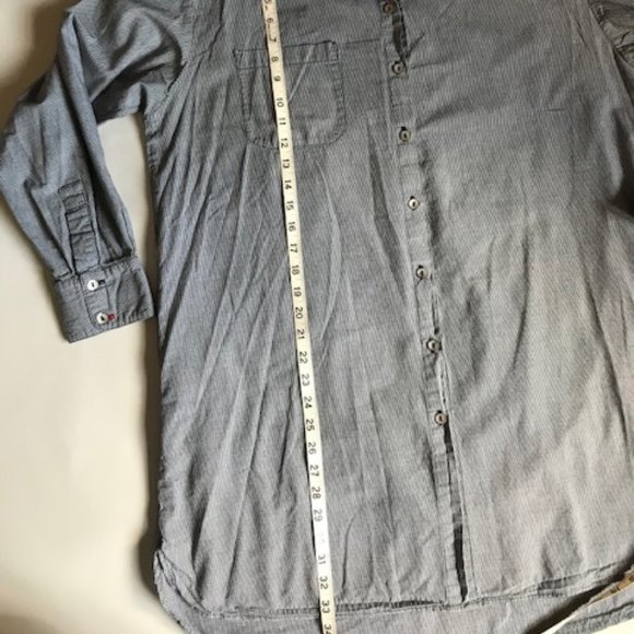 Black and white check cotton tunic shirt - Picture 12 of 13